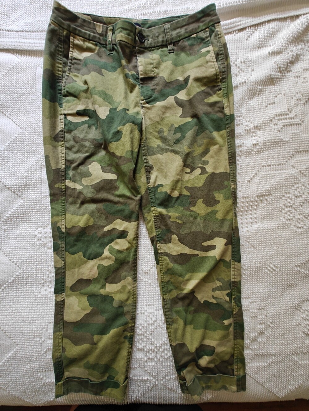 J. Crew Green Camouflage Pants
